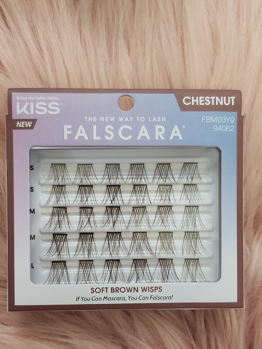 Brand New KISS FALSCARA CHESTNUT SOFT BROWN WISPS